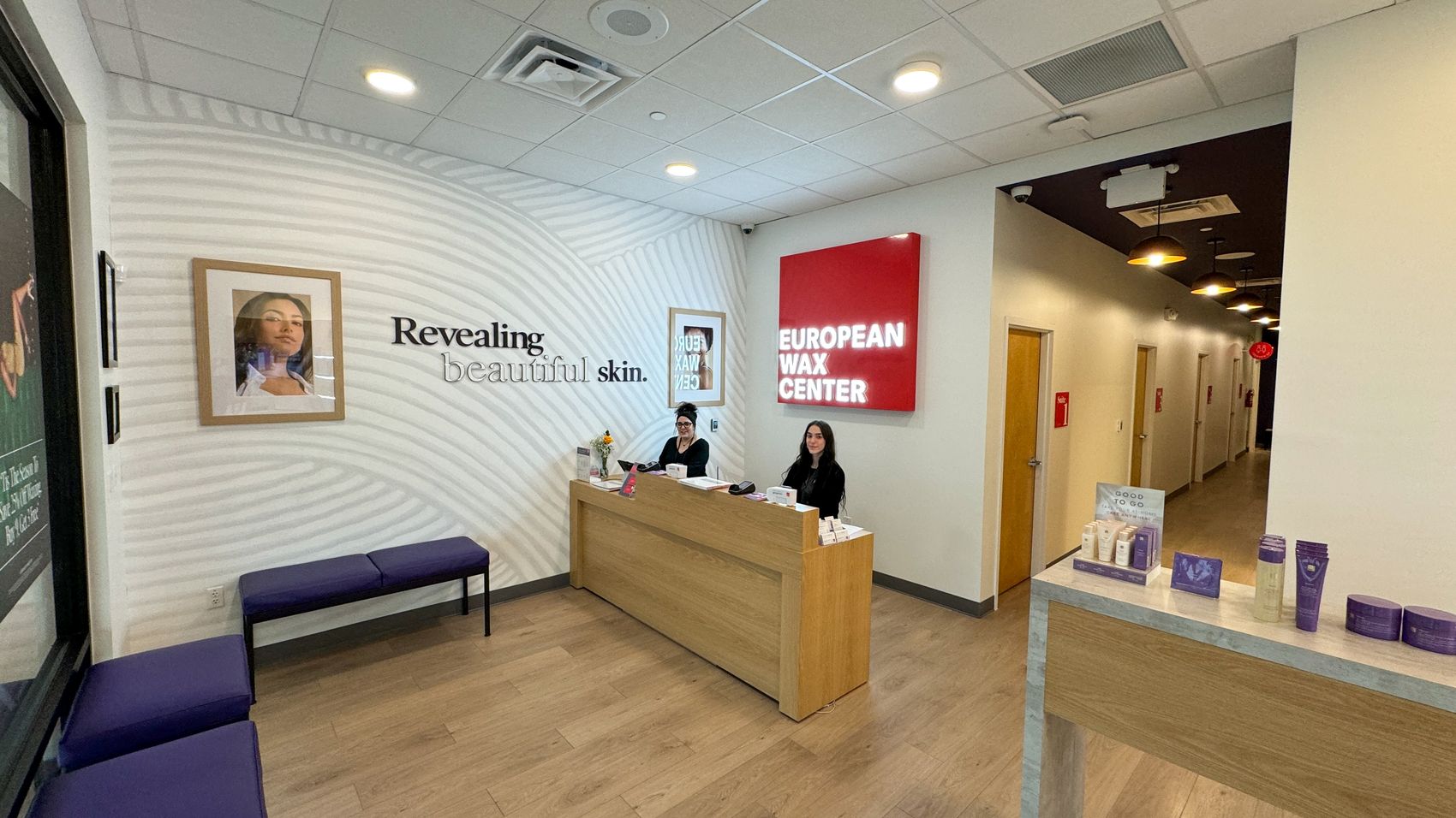 The front desk of an Austin-area European Wax Center